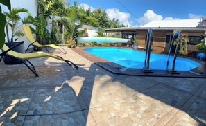 Piscine extérieure, piscine chauffée