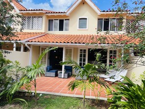 Terrace/patio -  Bright, modern, gated.  Steps to pool and short hop to the beach. (Rodney Bay)