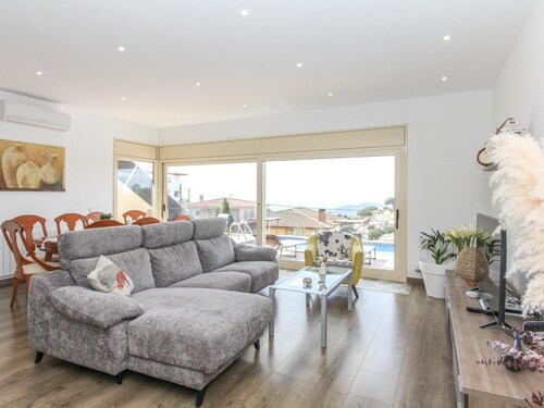 Modern villa with pool and sea view in Lloret de Mar