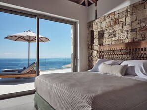 Deluxe Villa | Frette Italian sheets, premium bedding, down comforters, pillowtop beds - Etheria Luxury Villas & Suites (Zakynthos)