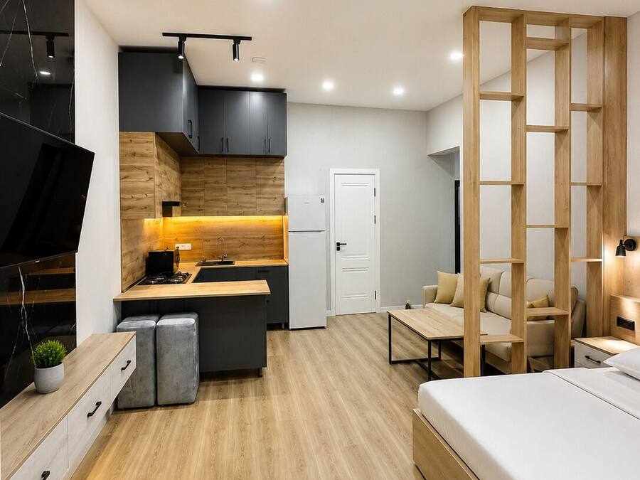 Apartamento exclusivo, vista para a cidade | Roupas de cama premium, camas Tempur-Pedic, individualmente decorados