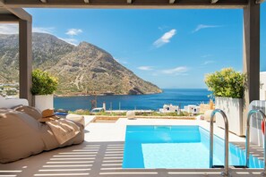 Premium-suite - privat pool - havudsigt | Udsigt fra værelset