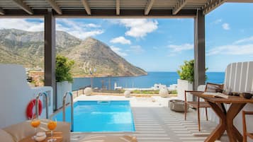 Junior-suite - privat pool - havudsigt | Udsigt fra værelset