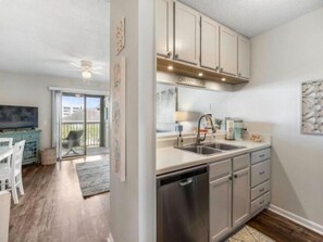 Villa, 1 Bedroom | Private kitchen | Fridge, coffee/tea maker - Good Vibes Carolina Beach 1 Bedroom Villa by RedAwning (Carolina Beach)