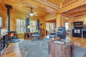 House (3 Bedrooms) | Interior - Blue Ridge Log Cabin w/ Hot Tub & Game Room! (Blue Ridge)