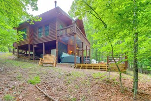 House (3 Bedrooms) | Interior - Hot Tub, Patio + Game Room: Blue Ridge Retreat (Blue Ridge)