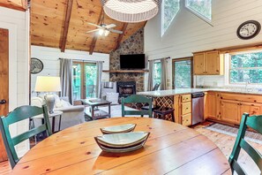House (2 Bedrooms) | Interior - Creek Front Cabin w/ Hot Tub+fire Pit (Blue Ridge)