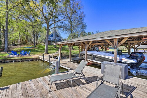 Lakefront Eatonton Home: Boat Dock + Fire Pit