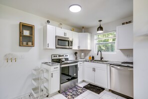 House (2 Bedrooms) | Private kitchen | Coffee/tea maker, paper towels - Modern Augusta Home: Close to Downtown! (Augusta)