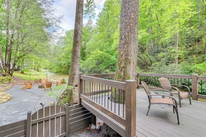 Cottage (2 Bedrooms) | Interior - Deck & Fire Pit Bliss: Mountaintown Creek Cottage! (Ellijay)