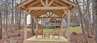 Creek-view Getaway w/ Deck, Yard, & Fire Pit!