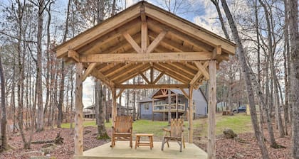 Creek-view Getaway w/ Deck, Yard, & Fire Pit!