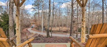 Creek-view Getaway w/ Deck, Yard, & Fire Pit!