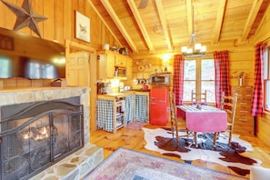 House (1 Bedroom) | Interior - 'little Fox Den Ellijay Cabin Rental w/ Hot Tub! (Ellijay)