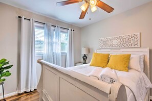 House (3 Bedrooms) | 3 bedrooms, desk, laptop workspace, iron/ironing board - Pet-friendly Atlanta Area Home w/ Private Pool! (Hiram)