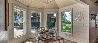 Private Dock + Fire Pit: Riverfront Darien Cottage