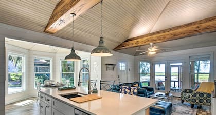 Private Dock + Porch: Riverfront Darien Cottage