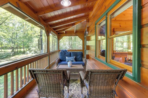Blue Ridge Cabin Rental w/ Hot Tub & Creek Access!