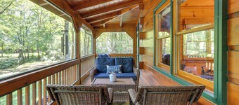 Blue Ridge Cabin Rental w/ Hot Tub & Creek Access!