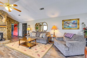 House (3 Bedrooms) | Interior - Buckhead Cabin w/ Fireplaces & Private Pool! (Buckhead)