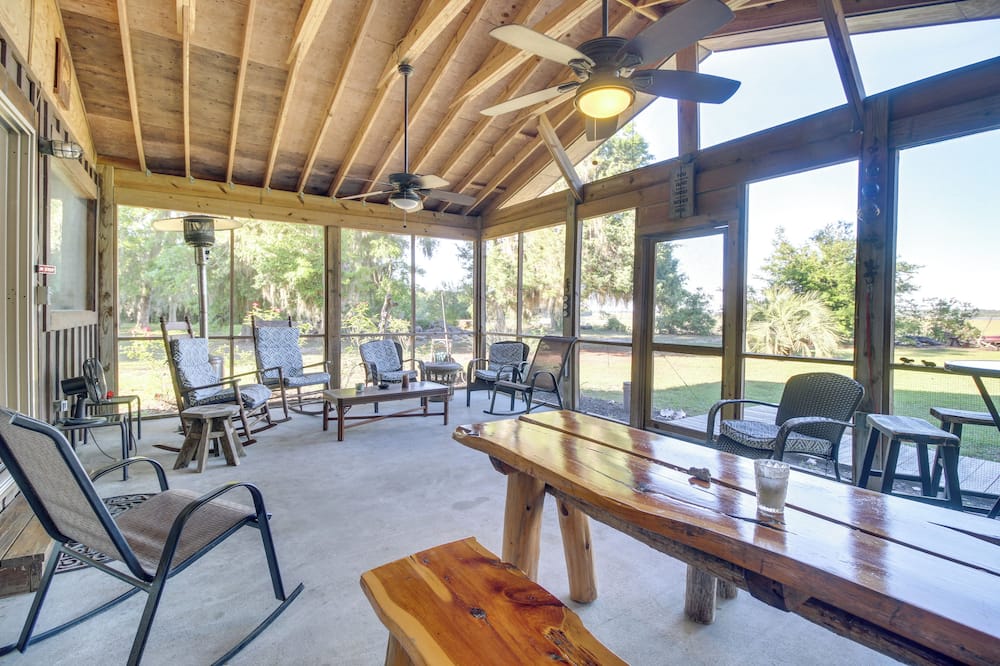 Dock & Views! Waterfront Baisden's Bluff Home - Wahoo Island, GA