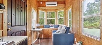 Pendergrass Tiny Home Cabin on Pond w/ Fire Pit!
