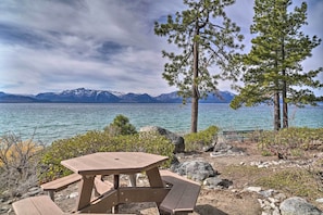 House (4 Bedrooms) | Interior - Deck & Beach Access: Lake Tahoe Shoreside Retreat! (Zephyr Cove)