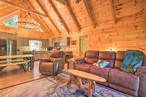 Interior - Private Cabin w/ Furnished Porch on < 3 Acres! (Mineral Bluff)