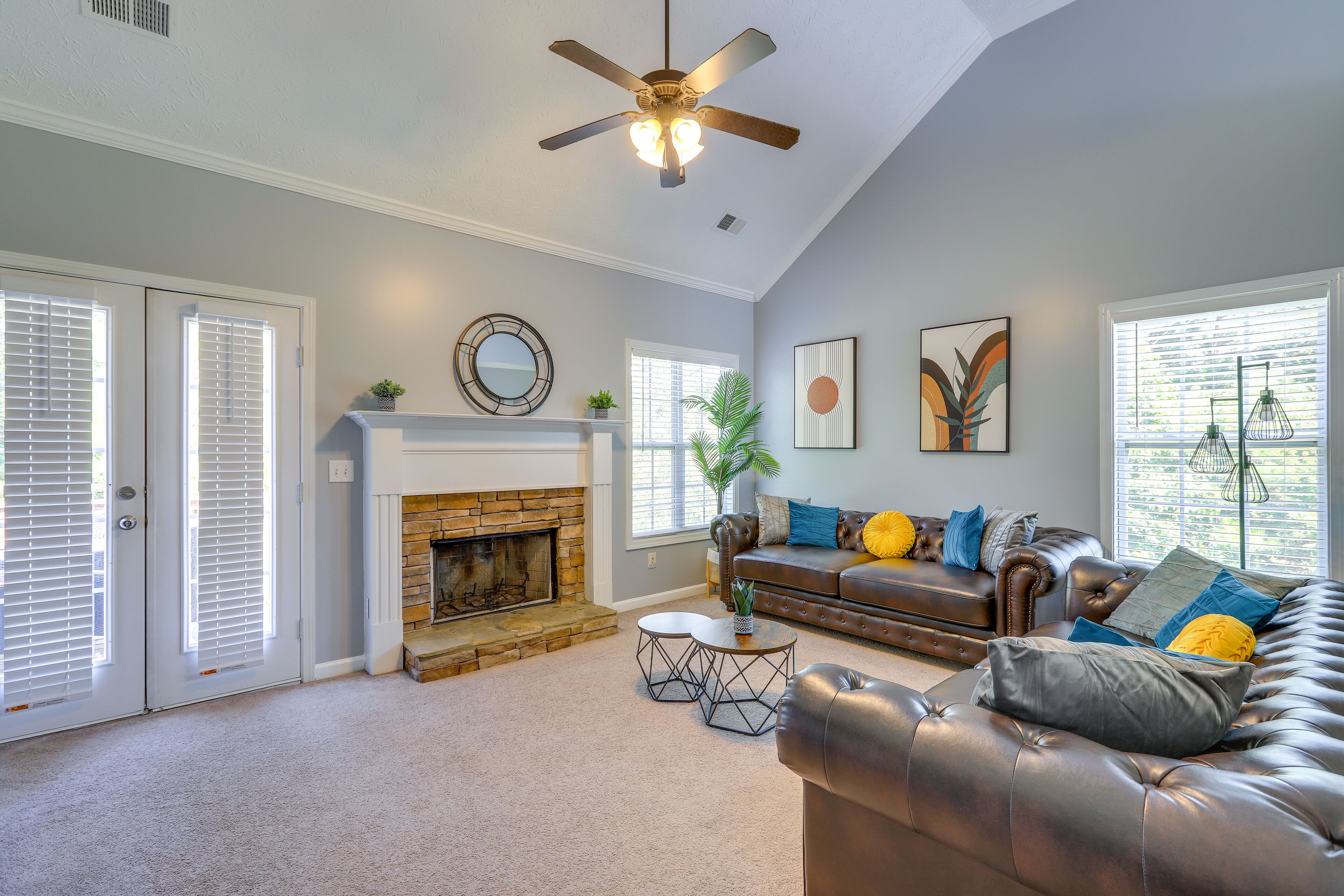 Fireplace, ping pong