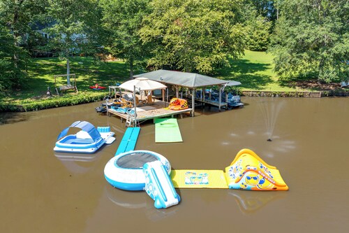 Waterfront Sparta Home w/ Game Room & Fire Pit!