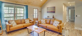 Modern Ellijay Cabin Rental w/ Outdoor Fireplace