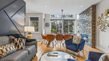 TV, fireplace, stereo, offices
