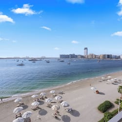 Private beach, sun-loungers, beach umbrellas, beach towels