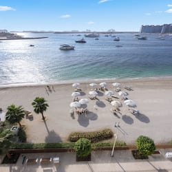 Private beach, sun-loungers, beach umbrellas, beach towels