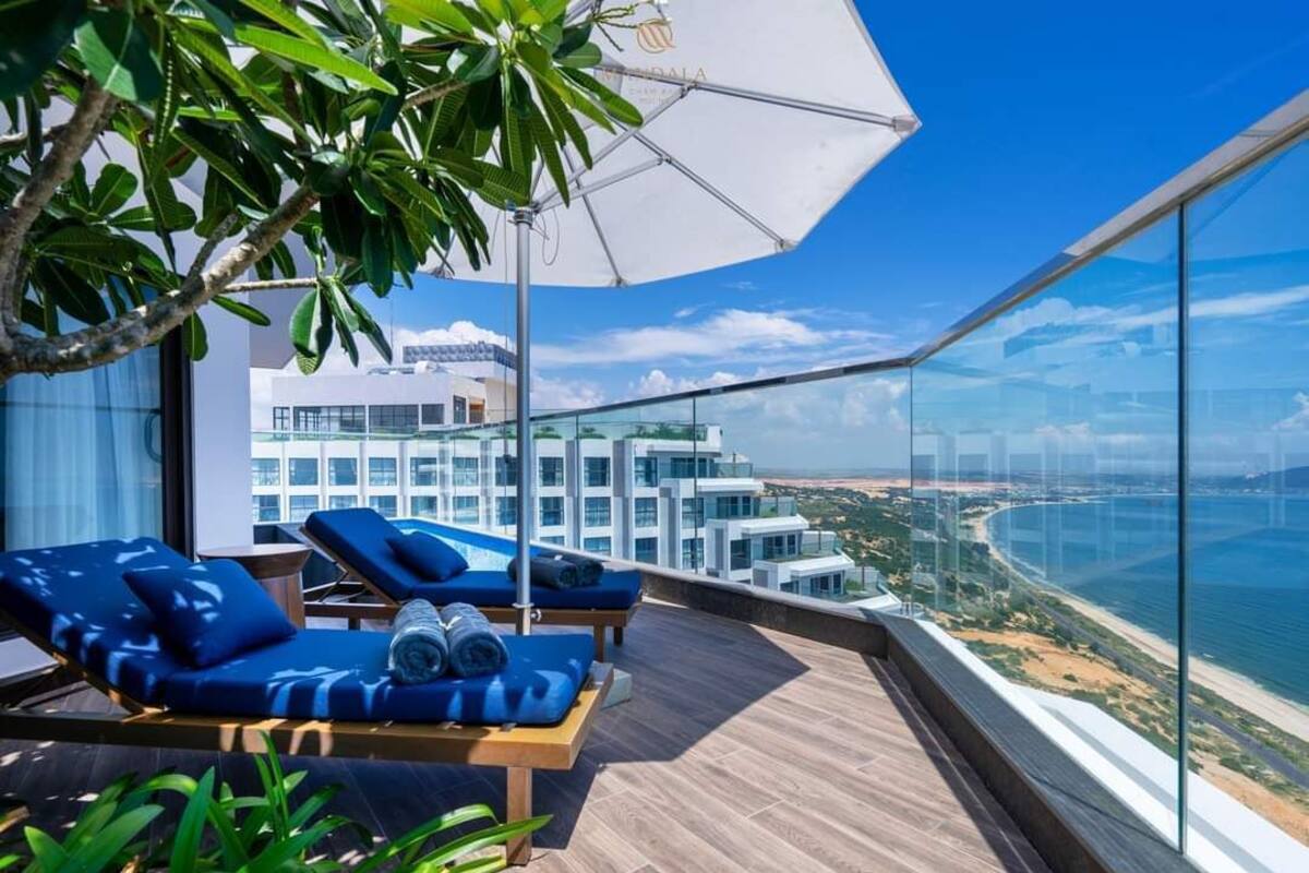 Attico familiare, 2 camere da letto, vista oceano | Biancheria da letto di alta qualità