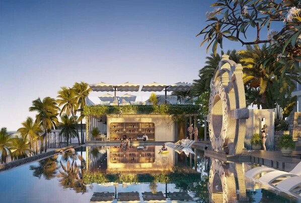 Family Penthouse, 2 Bedrooms, Ocean View | Beach/ocean view - Apec Nirvana Peace Mui Ne (Phan Thiet)