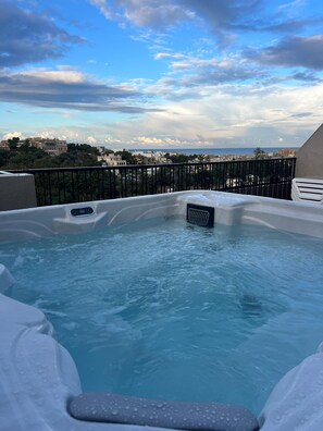 Premium Penthouse, Hot Tub, Sea View | View from room