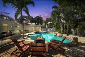 Outdoor pool, a heated pool - Oasis Villa By The Beach - with Heated Pool (Lauderdale-by-the-Sea)
