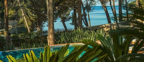 A heated pool