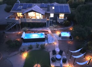 Piscine extérieure, piscine chauffée