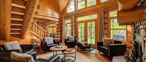 Televisión, chimenea y videojuegos