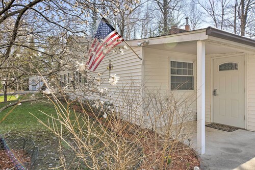 Riverfront Cabin in Alger w/ Patio & Wifi!