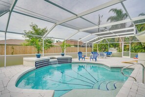 House (3 Bedrooms) | Front of property - Florida Getaway w/ Heated Pool, Bar & Fire Table! (Cape Coral)