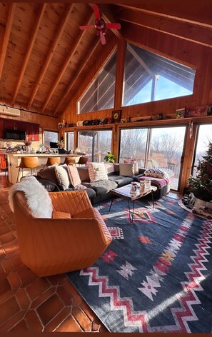 Smart TV, fireplace, video games, books