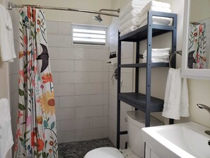 Comfort Bungalow, 2 Bedrooms, Partial Ocean View, Ground Floor | Bathroom - Ti Brico Gros Islet Bungalow (Gros Islet)