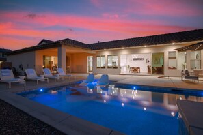 Outdoor pool, a heated pool