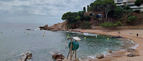 En la playa