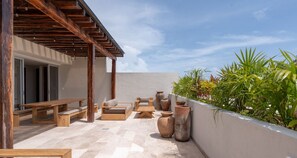 Outdoor dining - NHOA 306A Lux 2BR Condo Top Jungle View Aldea Zama (Tulum)