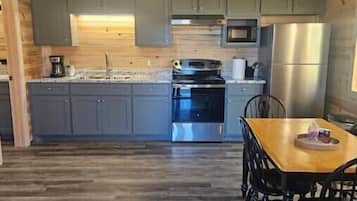 Microwave, oven, stovetop, coffee/tea maker
