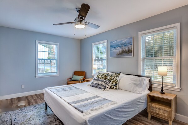 3 bedrooms, iron/ironing board, travel cot, WiFi